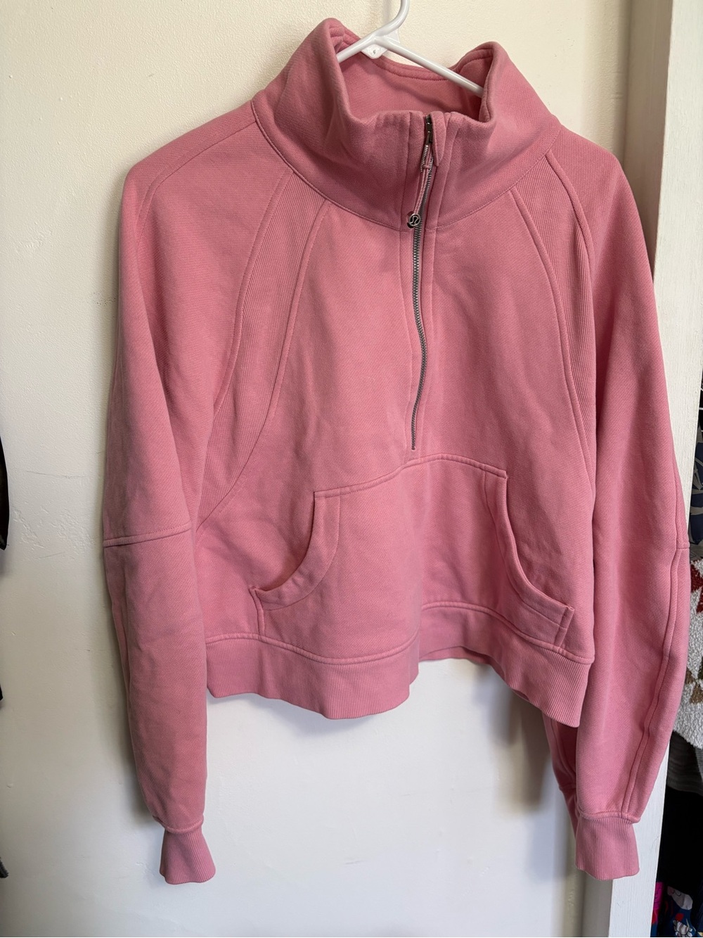 lululemon athletica Pink Half-Zip Funnel Neck Pullover